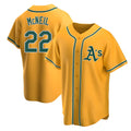 Kooe Athletics #22 Jeff McNeil player Gold Replica Alternate Stitched Jersey