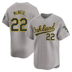 Kooe Athletics #22 Jeff McNeil player Gray Limited Away Stitched Jersey