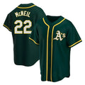 Kooe Athletics #22 Jeff McNeil player Green Replica Alternate Stitched Jersey