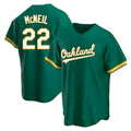Kooe Athletics #22 Jeff McNeil player Green Replica Kelly Alternate Stitched Jersey