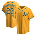 Kooe Athletics #23 Shea Langeliers Player Gold Replica Alternate Stitched Jersey