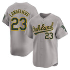 Kooe Athletics #23 Shea Langeliers Player Gray Limited Away Stitched Jersey