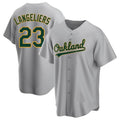 Kooe Athletics #23 Shea Langeliers Player Gray Replica Road Stitched Jerseys