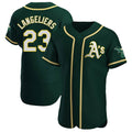 Kooe Athletics #23 Shea Langeliers Player Green Authentic Alternate Stitched Jerseys