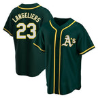 Kooe Athletics #23 Shea Langeliers Player Green Replica Alternate Stitched Jerseys