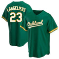 Kooe Athletics #23 Shea Langeliers Player Green Replica Kelly Alternate Stitched Jerseys