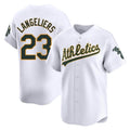 Kooe Athletics #23 Shea Langeliers Player White Limited Home Stitched Jersey