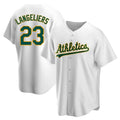 Kooe Athletics #23 Shea Langeliers Player White Replica Home Stitched Jerseys