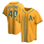 Kooe Athletics #40 Luis Severino player Gold Replica Alternate Stitched Jersey