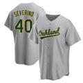 Kooe Athletics #40 Luis Severino player Gray Replica Road Stitched Jersey