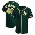Kooe Athletics #40 Luis Severino player Green Authentic Alternate Stitched Jersey