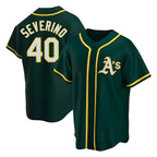 Kooe Athletics #40 Luis Severino player Green Replica Alternate Stitched Jersey