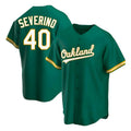 Kooe Athletics #40 Luis Severino player Green Replica Kelly Alternate Stitched Jersey