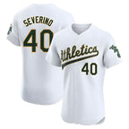 Kooe Athletics #40 Luis Severino player White Elite Home Stitched Jersey