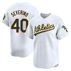 Kooe Athletics #40 Luis Severino player White Limited Home Stitched Jersey