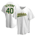 Kooe Athletics #40 Luis Severino player White Replica Home Stitched Jersey