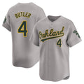 Kooe Athletics #4 Lawrence Butler player Gray Limited Away Stitched Jersey
