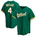 Kooe Athletics #4 Lawrence Butler player Green Replica Kelly Alternate Stitched Jersey