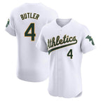 Kooe Athletics #4 Lawrence Butler player White Elite Home Stitched Jersey
