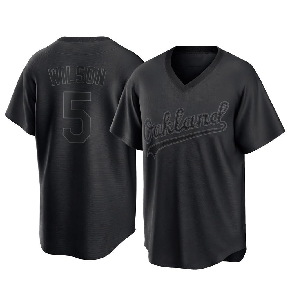Kooe Athletics #5 Jacob Wilson Black Replica Pitch Fashion T shirt Stitched Jersey