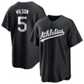 Kooe Athletics #5 Jacob Wilson Black&White Replica Alternate Stitched Jersey
