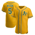 Kooe Athletics #5 Jacob Wilson Gold Authentic Alternate Stitched Jersey