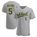 Kooe Athletics #5 Jacob Wilson Gray Authentic Road Stitched Jersey