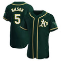 Kooe Athletics #5 Jacob Wilson Green Authentic Alternate Stitched Jersey