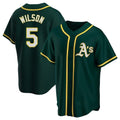 Kooe Athletics #5 Jacob Wilson Green Replica Alternate Stitched Jersey