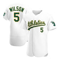 Kooe Athletics #5 Jacob Wilson White Authentic Home Stitched Jersey