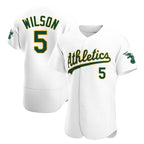 Kooe Athletics #5 Jacob Wilson White Authentic Home Stitched Jersey