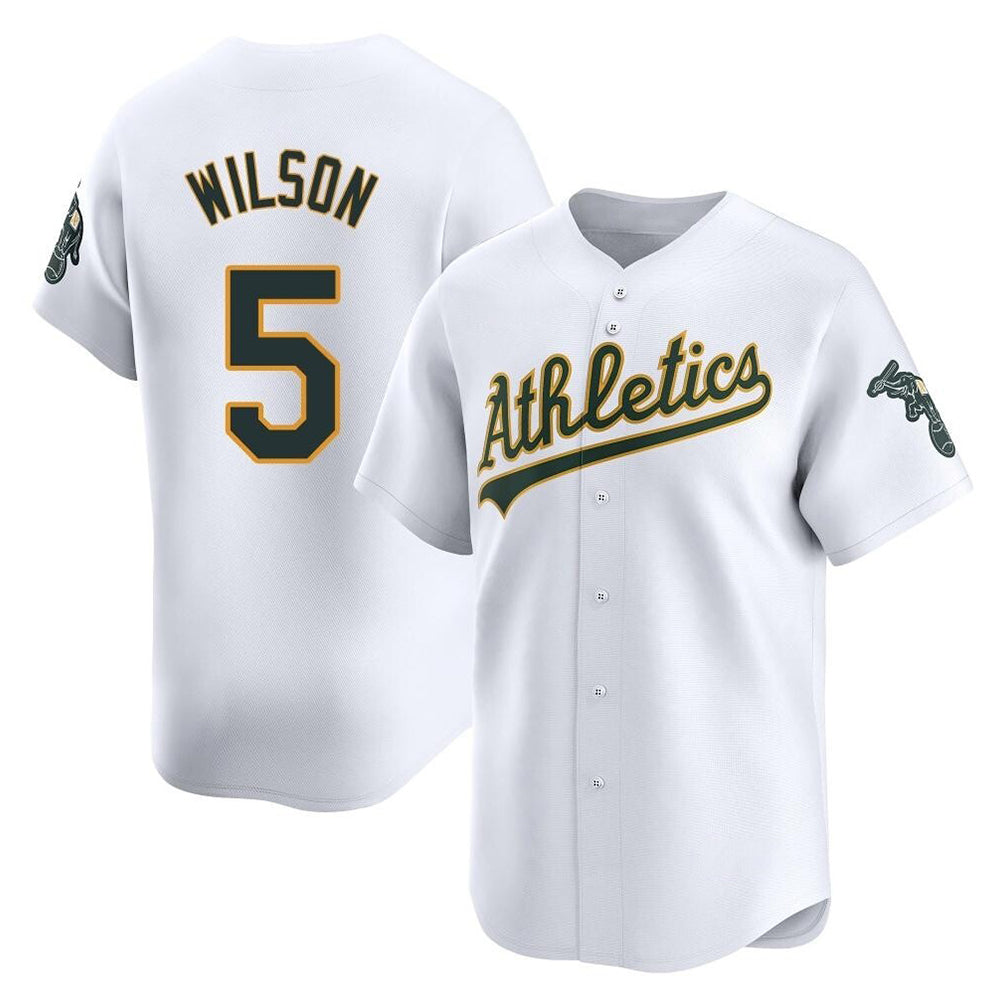 Kooe Athletics #5 Jacob Wilson White Limited Home Stitched Jersey