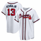 Kooe A.Braves #13 Ronald Acuna Jr. 2025 All-Star Game Home Replica Player Jersey - White Stitched Personalized Jersey