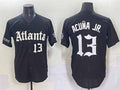 Kooe A.Braves #13 Ronald Acuna Jr. Black Gothic South x Outkast Edition Vapor Limited Stitched Personalized Jersey
