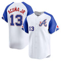 Kooe A.Braves #13 Ronald Acuna Jr. City Connect Limited Jersey - White Personalized Jerseys