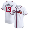 Kooe A.Braves #13 Ronald Acuna Jr. Home Elite Jersey - White Personalized Jerseys