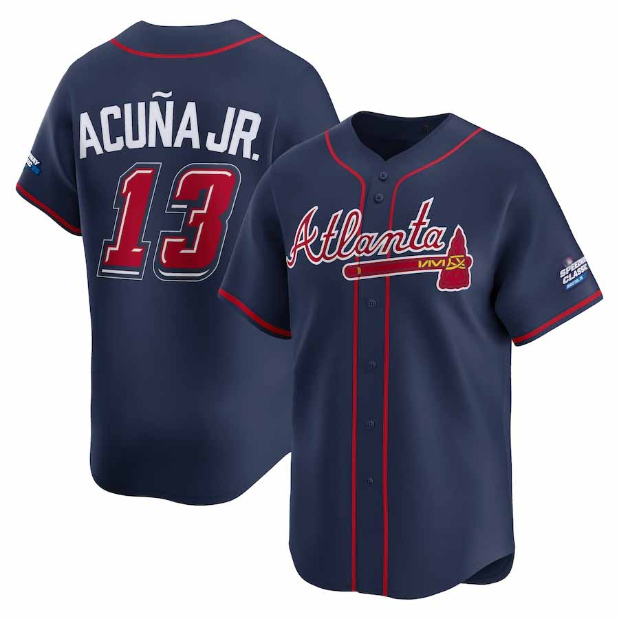 Kooe A.Braves #13 Ronald Acuna Jr. Navy 2025 Speedway Classic Alternate Limited Player Personalized Jersey