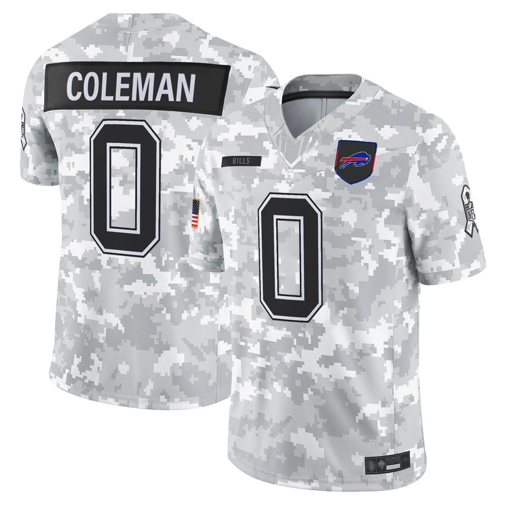 Kooe B.Bills #0 Keon Coleman Player Arctic Camo Salute to Service Limited Game Stitched Jerseys