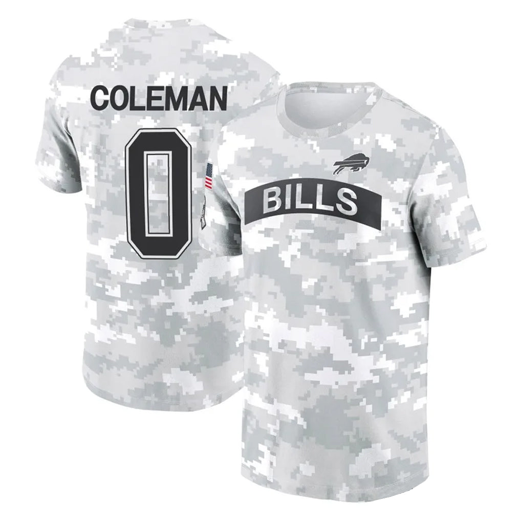 Kooe B.Bills #0 Keon Coleman Player Arctic Camo Salute to Service T-Shirt Hoodies Stitched Jerseys