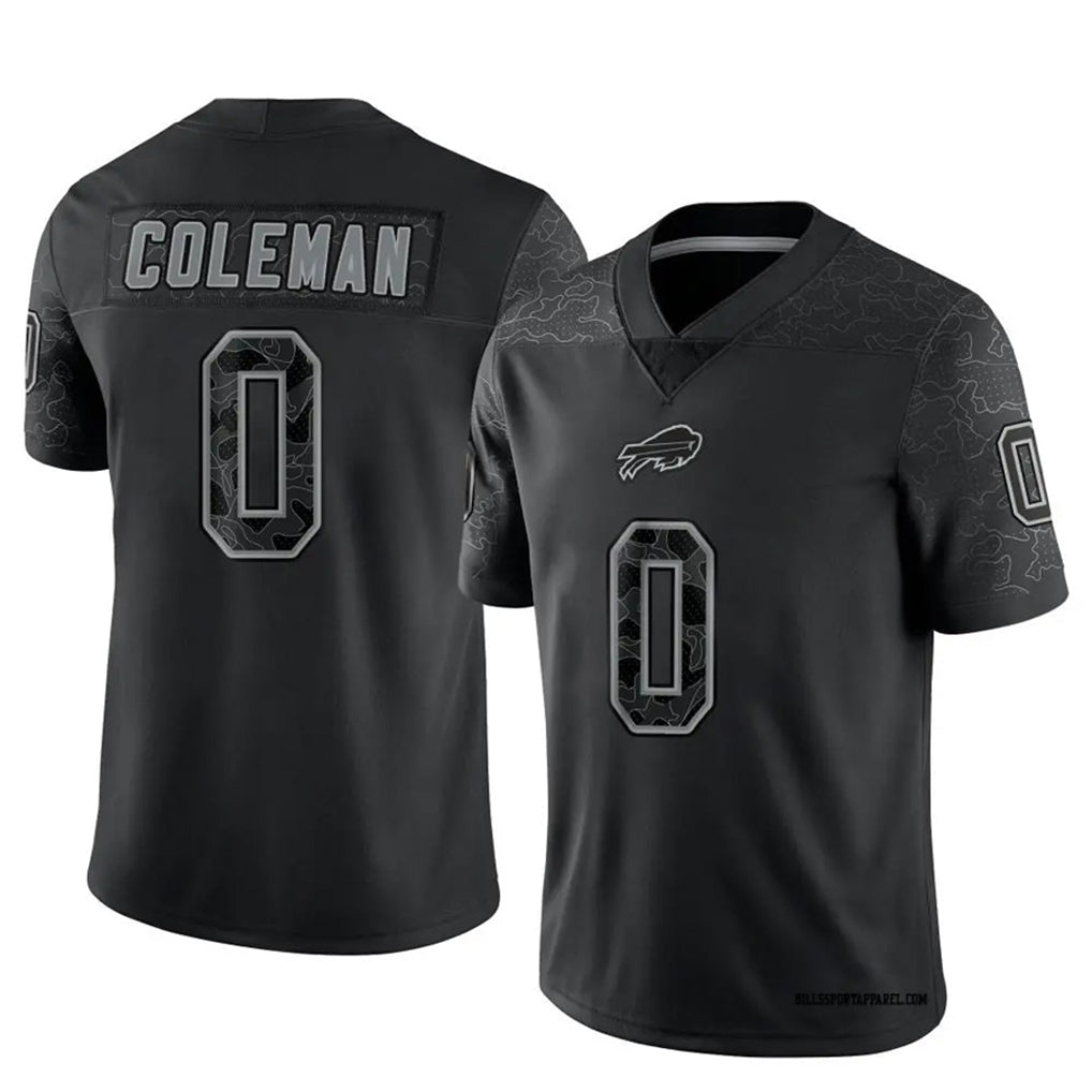 Kooe B.Bills #0 Keon Coleman Player Black RFLCTV Limited Stitched Jerseys