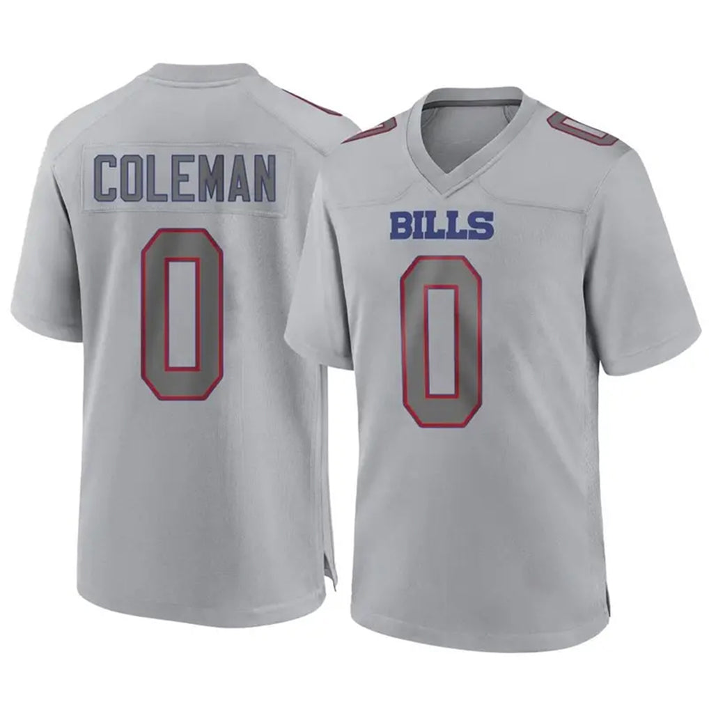 Kooe B.Bills #0 Keon Coleman Player Gray Home Game Stitched Jerseys