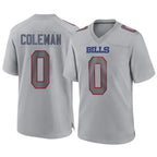 Kooe B.Bills #0 Keon Coleman Player Gray Home Game Stitched Jerseys