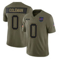 Kooe B.Bills #0 Keon Coleman Player Olive Salute To Service Limited Game Stitched Jerseys