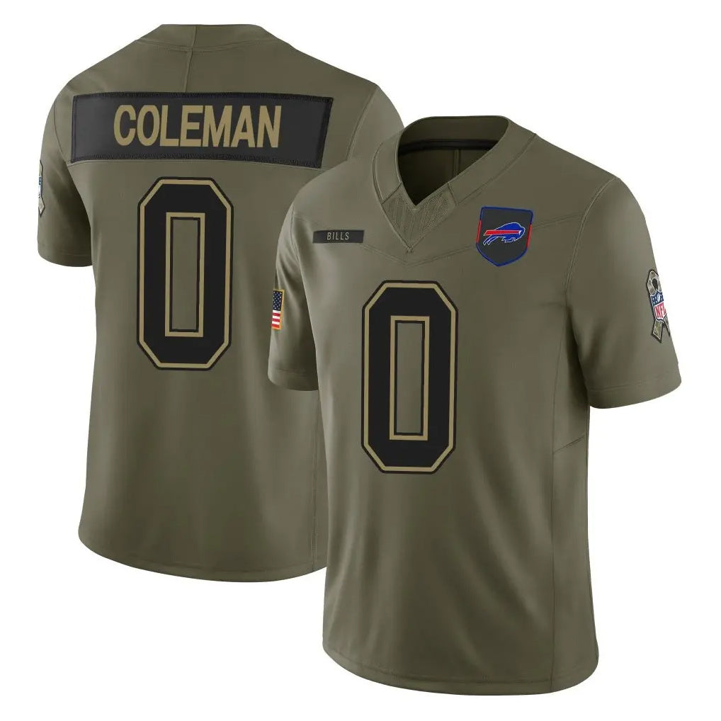 Kooe B.Bills #0 Keon Coleman Player Olive Salute To Service Limited Game Stitched Jerseys