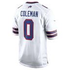Kooe B.Bills #0 Keon Coleman Player White Home Game Stitched Jerseys