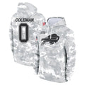 Kooe B.Bills #0 Keon Coleman Player Arctic Camo Salute to Service Hoodies Stitched Jerseys