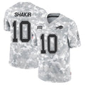 Kooe B.Bills #10 Khalil Shakir Player Arctic Camo Salute to Service Limited Stitched Jerseys