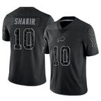 Kooe B.Bills #10 Khalil Shakir Player Black RFLCTV Limited Stitched Jerseys