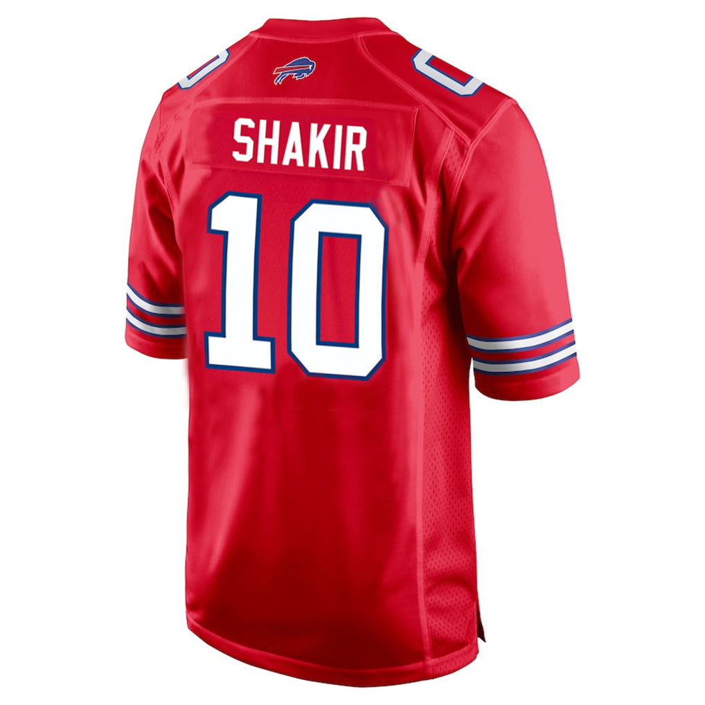 Kooe B.Bills #10 Khalil Shakir Player Red Home Game Stitched Jerseys