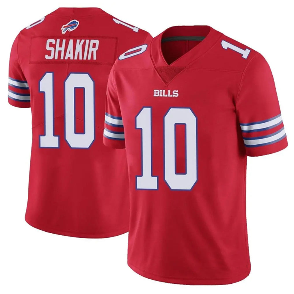 Kooe B.Bills #10 Khalil Shakir Player Red Vapor Untouchable Limited Home Game Stitched Jerseys